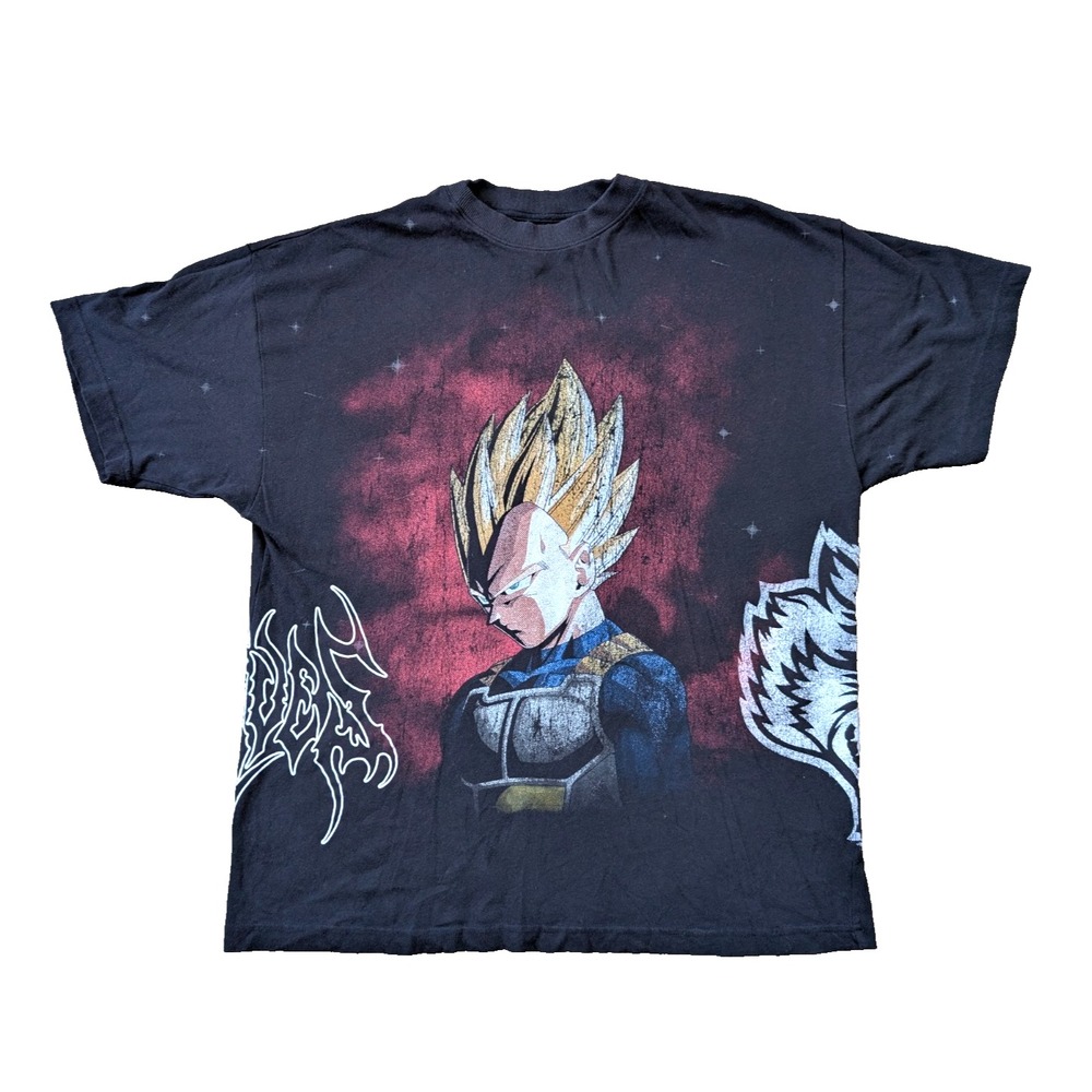 Dragon Ball Z Side by Side Vegeta Shirt Mens Oversized Large Darc Sport Anime